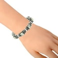 thumbnail image 2 of Falari Vintage Acrylic Crystal Antique Silver Stretch Bracelet, 2 of 3