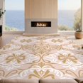 thumbnail image 2 of Design&I 6'x9' Ultra Soft Area Rug, Circle Dainty Seats Ribbon Shaped Blush Ornamental Frame Pink None Fluffy Washable Non Shedding for Guest Room Bedroom Living Room, 2 of 7