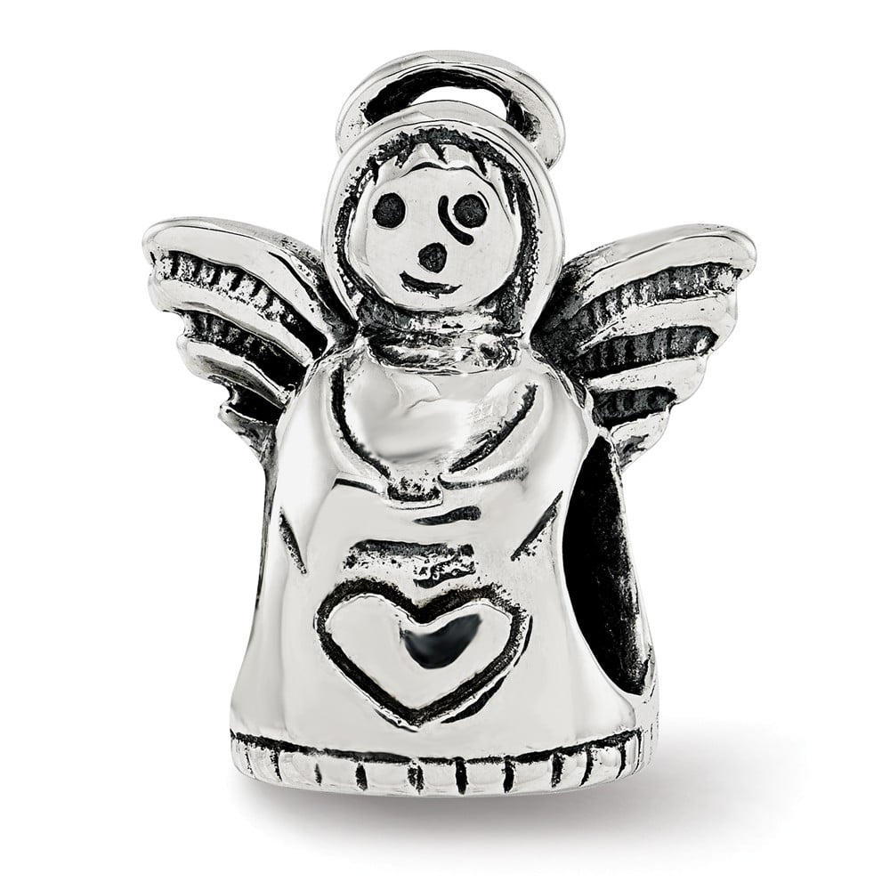 6.4mm x 10mm Solid 925 Sterling Silver Reflections Chicken Bead