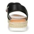 thumbnail image 4 of Journee Womens Caroline Strappy Espadrille Sandals, 4 of 9