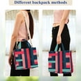 thumbnail image 4 of FORMRS Womens Corduroy Tote Bag Crossbody Shoulder Handbag with Pocket, Navy Blue Stripes, 4 of 7