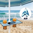 thumbnail image 4 of Outsunny 6 ft Portable Beach Umbrella with Table, Sand Anchor, Dark Blue, 4 of 10