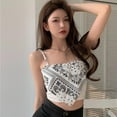 thumbnail image 2 of MesaSe Imprimé Tribal Femmes Spaghetti Sangle Cravate Dos Bandana Cami Crop Top, 2 of 7