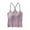 Pink, variant on WREESH Womens Spaghetti Strap Cami Top Built in Bra Scoop Neck Seamless Summer Crop Top