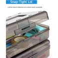 thumbnail image 2 of Uiz Merueh 6 Pcs Plastic Pencil Box Large Capacity Pencil Case Clear Pencil Box with Snap Closure Lids Plastic Crayon Boxes Multi Purpose Storage Organizer Box for Office Supplies, 2 of 6