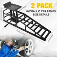 thumbnail image 3 of M optimized 2PCS Auto Car Truck Service Ramps Lifts 12000lbs / 5T Garage Car Lift Hydraulic Ramps, Portable Car Ramps for Oil Changes High Lift, Lift Repair Frame Lift Height Adjust 9.8"-15", 3 of 5