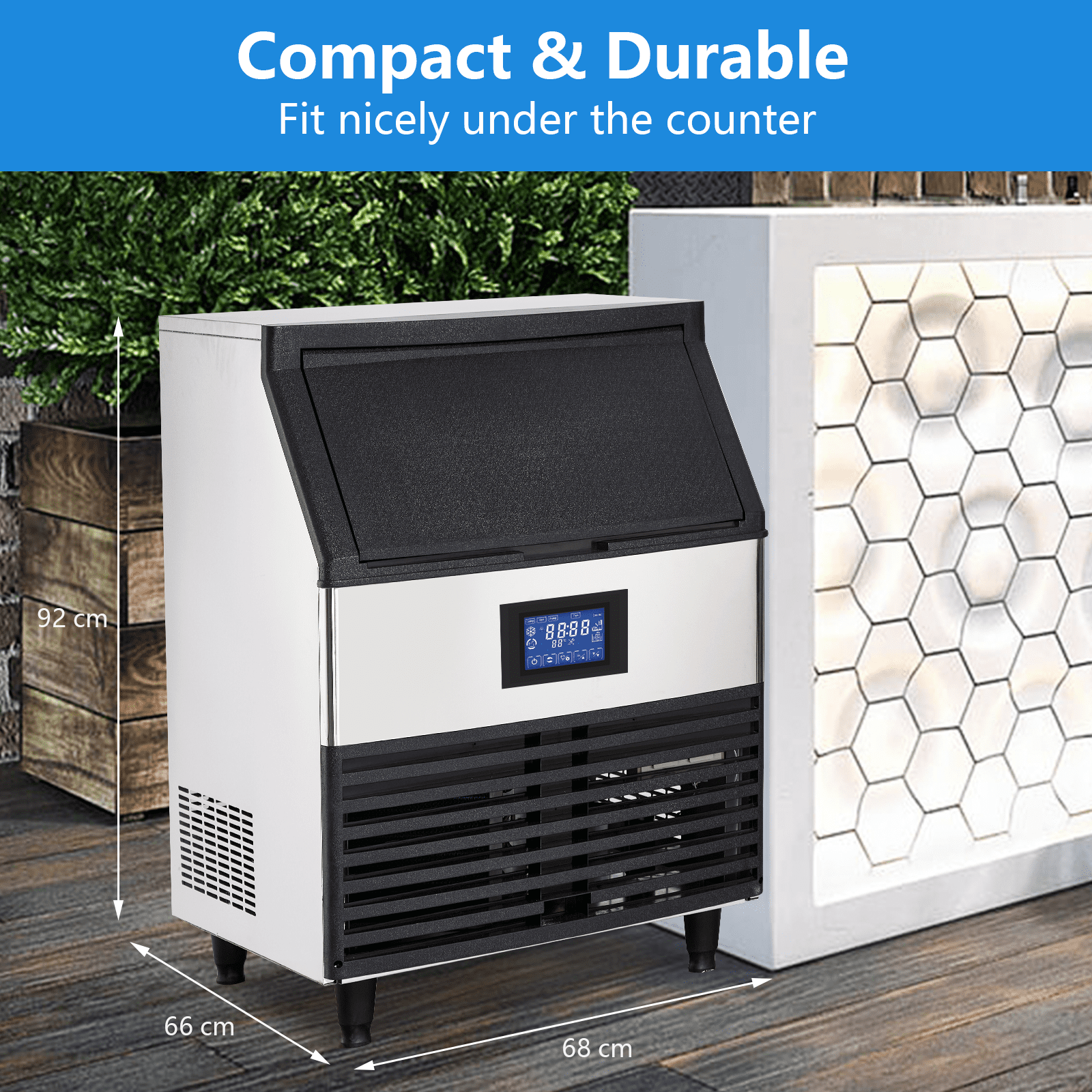 Commercial Ice Maker Machine 110LBS/24h 176LBS/24h 440LBS/24h, Freestanding Countertop Ice Makers for Home Bar Restaurant Café