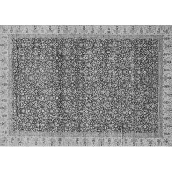 Ahgly Company Indoor Rectangle Abstract Gray Modern Area Rugs, 2' x 4'