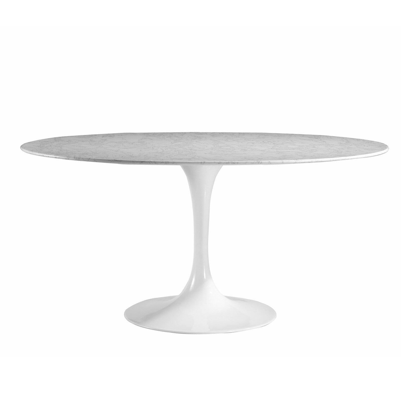 Daisy 48" Artificial Marble Dining Table in White EdgeMod Furniture 