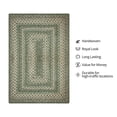 thumbnail image 3 of Homespice Decor 316998 8 x 10 ft. Rectangular Hillside Ultra Durable Braided Rug, Green, 3 of 5