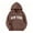 Brown, variant on NEBWOAK Little Girls Fleece Hoodie, Green Pullover Sweatshirt Long Sleeve Varsity Print,Size 5-6T