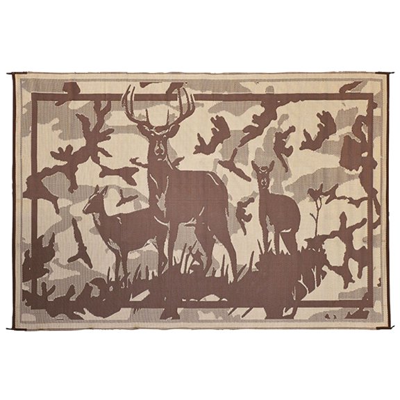 Ming's Mark Reversible 8' x 11' Camping Mat with Deer Design