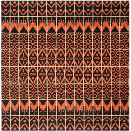 Safavieh Kenya Evelina Hand-Woven Wool Area Rug, Orange/Black