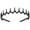 Black, variant on Set of 2 -Zig Zag Toothed Comb Alice Band Headband Hairband (BLACK- TORT Brown- 1 Each)