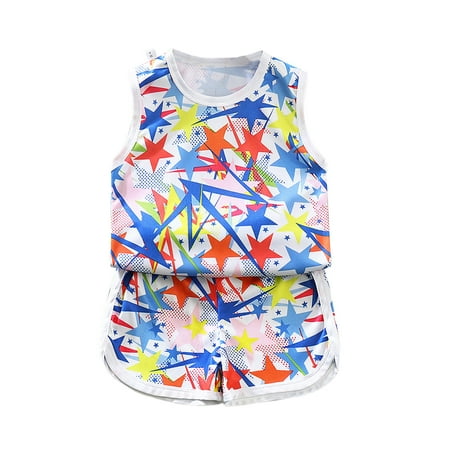 

DNDKILG Toddler Baby Boy 2 Piece Sleeveless Outfits Summer Tank Top and Set Camouflage Clothes Set with Pink 1Y-8Y 120