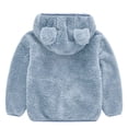 thumbnail image 6 of Curuila Children Girls Coat Fleece Long Sleeve Solid Color Hooded With Ears Jacket For Girls Winter Warm Casual Soft Outerwear Size 2-3 Years, 6 of 6