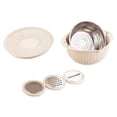 thumbnail image 1 of Colander with Mixing Bowl Set Kitchen Colander Strainer Bowl Set Barley Rice beige, 1 of 8