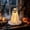 541#white, variant on Cute Halloween Standing Ghost Decor, Round Eye Fangs Fabric Ghost Ornament for Tabletop Porch Entryway Yard Spooky Party Display, 14.6 in, 1 Pc