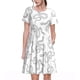 thumbnail image 1 of Easygdp Hand Drawn Snake para Vestido Transpirable de Mujer, Vestido Suelto de Manga Corta con Pliegues y Bolsillos para el Verano, 1 of 1