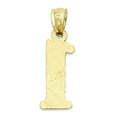 thumbnail image 4 of Golden Fire Solid 14k Gold Nugget Number Pendant - #1 Sports Gifts for Men and Women, 4 of 6