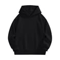 thumbnail image 5 of Tdoqot Girls Cotton Hoodie- Stretch Loose Fit Casual Long Sleeve Basic Pullover Sweatshirt Black Size 12, 5 of 8