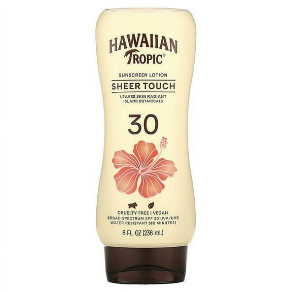 Hawaiian Tropic, Sheer Touch, Sunscreen Lotion, SPF 30, 8 fl oz Pack of 4