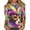 Purple Pink #052, variant on Mardi Gras Shirts for Women Mask Print 3/4 Sleeve Purple Tops Crew Neck Sparkly Holiday Graphic Tee Purple Pink M