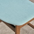 thumbnail image 4 of GDF Studio Cedric Mid Century Modern Fabric Upholstered Counter Height 3 Piece Bistro Set, Mint and Walnut, 4 of 13