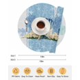 thumbnail image 6 of 13 Inch Round Placemats Set of 4, Blue Coastal Starfish Non Slip Heat Insulation PP Table Mats, Vintage Grey Nautical Coral Summer Washable Place Mats for Kitchen Dining Party Table Decor, 6 of 7