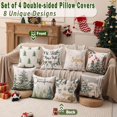 thumbnail image 2 of Juego de 4 fundas de almohada navideñas Multiwins de doble cara, 41 x 41 cm, 2 of 7