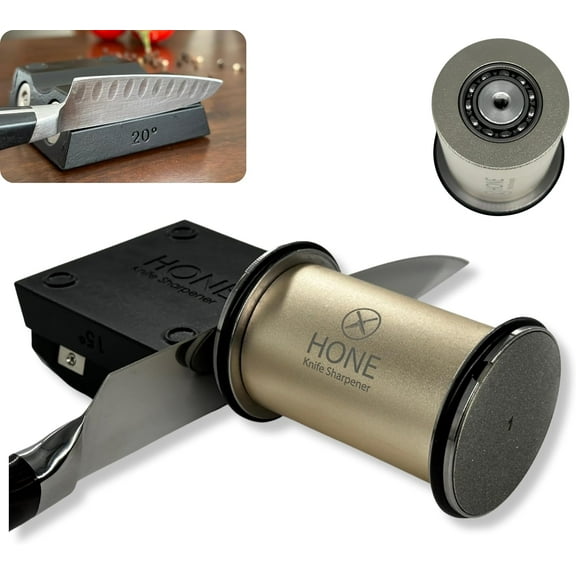 Knife Sharpener: Engineered in Canada, with Ball Bearings and Detachable Dual-Sided Diamond Sharpening Plates