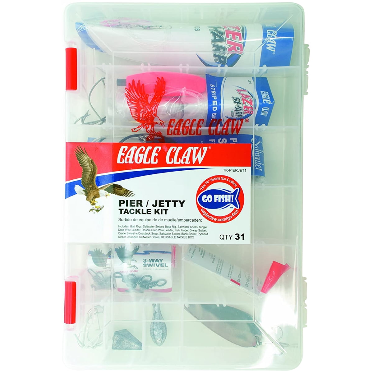 Eagle Claw Pier and Jetty Ready to Fish Fishing Tackle Kit