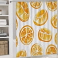 thumbnail image 5 of Watercolor Oranges 4 Piece Bathroom Rug Set with Shower Curtain with Non-Slip Rugs Toilet Lid Cover And Bath Mat Watercolor Tropical Fruits Waterproof Personality Pattern Bath Curtain, 5 of 8
