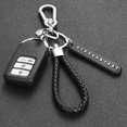 thumbnail image 3 of Llavero de cuero con logotipo de coche, correa para llave de coche, accesorios de 0-9 Bits, placa de matrícula gratis JM, 3 of 5