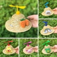 thumbnail image 5 of Dog Straw Sombrero Hat Pet Sun Cap with Flowers Birthday Party Hat for Small Medium Puppy Cat, 5 of 6