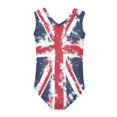 thumbnail image 2 of FOR U DESIGNS Skin-Friendly Sleeveless Bathing Suit for Kids Girls 5-6 Years Old England Flag One Piece Bathing Suit Comfortable Polyester Activewear, 2 of 8
