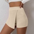thumbnail image 5 of Levmjia Flowy Shorts For Women High Waisted Casual Shorts Polyester Elastic Waist Summer Beach Pants Trendy Comfortable Lightweight for Outdoor Travel Sports Multi Color Options, 5 of 5