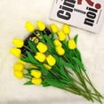 thumbnail image 2 of 20PCS Artificial Tulips Flowers，Real Touch Tulips Fake PU Plant Great for Wedding Party Home Room Decoration (Orange), 2 of 5