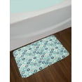 thumbnail image 2 of Turquoise Bath Mat, Dots Doodle Rhombus Diamond Shapes Colorful Geometrical Pattern Artwork, Non-Slip Plush Mat Bathroom Kitchen Laundry Room Decor, 29.5 X 17.5 Inches, Turquoise Multicolor, Ambesonne, 2 of 2