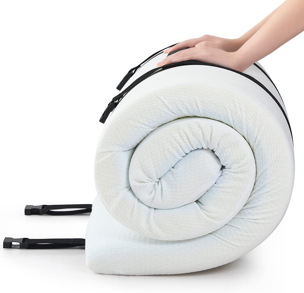 KESI Cot Mattress Topper,Gel Infused Memory Foam Mattress Topper,Cool Cot Toppers,Camping