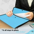 thumbnail image 6 of Enday A4 Paper Square Flap Expandable File Folder Organizer Document Holder, Blue 1 Pack, 6 of 7