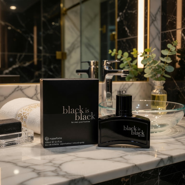 Unknown, Black is Black, Eau de Toilette Spray for Men, 3.4 oz