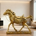 thumbnail image 3 of Virelaxpo Galloping Horse Resin Figurine - Elegant Home and Office Desk Decor with Feng Shui Wealth Theme, 3 of 5