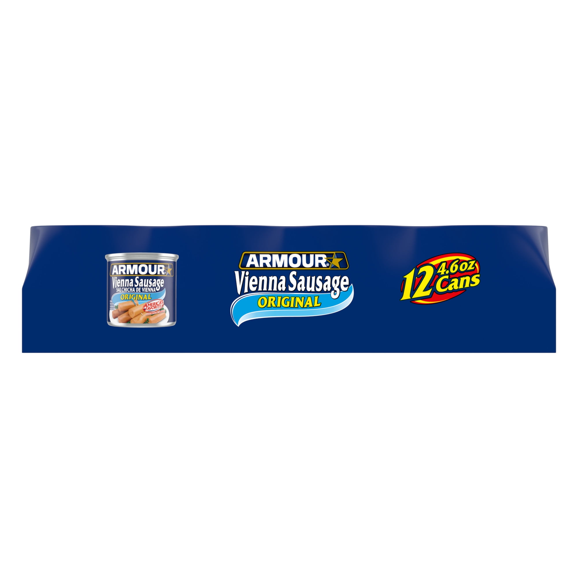 (3 pack) Armour Original Vienna Sausage, Original, 12g Protein Per Serving,  4.6 oz Can (Pack of 12)