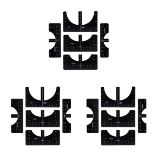 fastboy Handy T-Shirt Ruler Tool Alignment Craft Tool Guide 5PCS Accurate Centering for Flawless Designs Black 5 Pcs 3Set