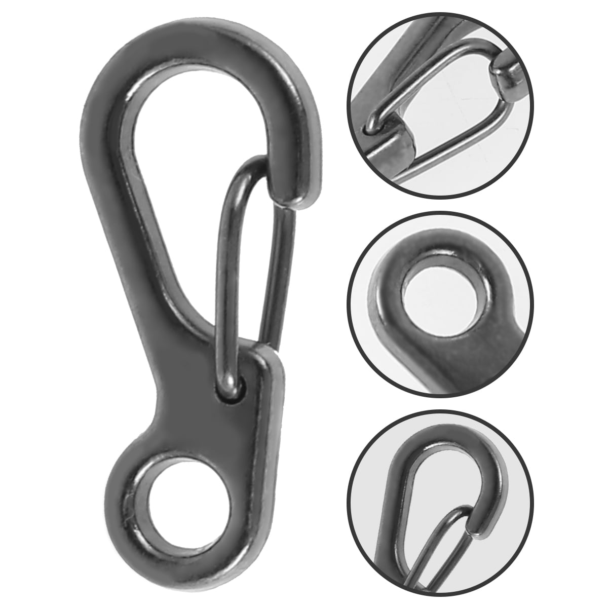 Hands DIY 10pcs Mini Carabiner Clips D Shape Locking Carabine Keychain