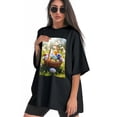 thumbnail image 3 of Plus Size Shirt for Women Black Tops for Women Oversized Short Sleeves Shirt for Women Easter T Shirt Crewneck Shirt for Women L, 3 of 5