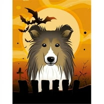 Carolines Treasures BB1800CHF Halloween Sheltie Flag Canvas House Size