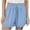 Sky Blue, variant on Giftesty Saving Clearance 2024, Shorts for Women Women's Fashion Solid Color Casual Wide Leg Loose High Waist Lace-Up Shorts Pants