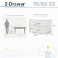 thumbnail image 3 of Join Stackable 2-Drawer Wood White Cabinet, 3 of 14